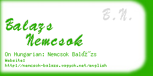 balazs nemcsok business card